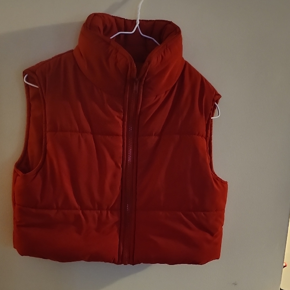 SHEIN Red Puffer Vest